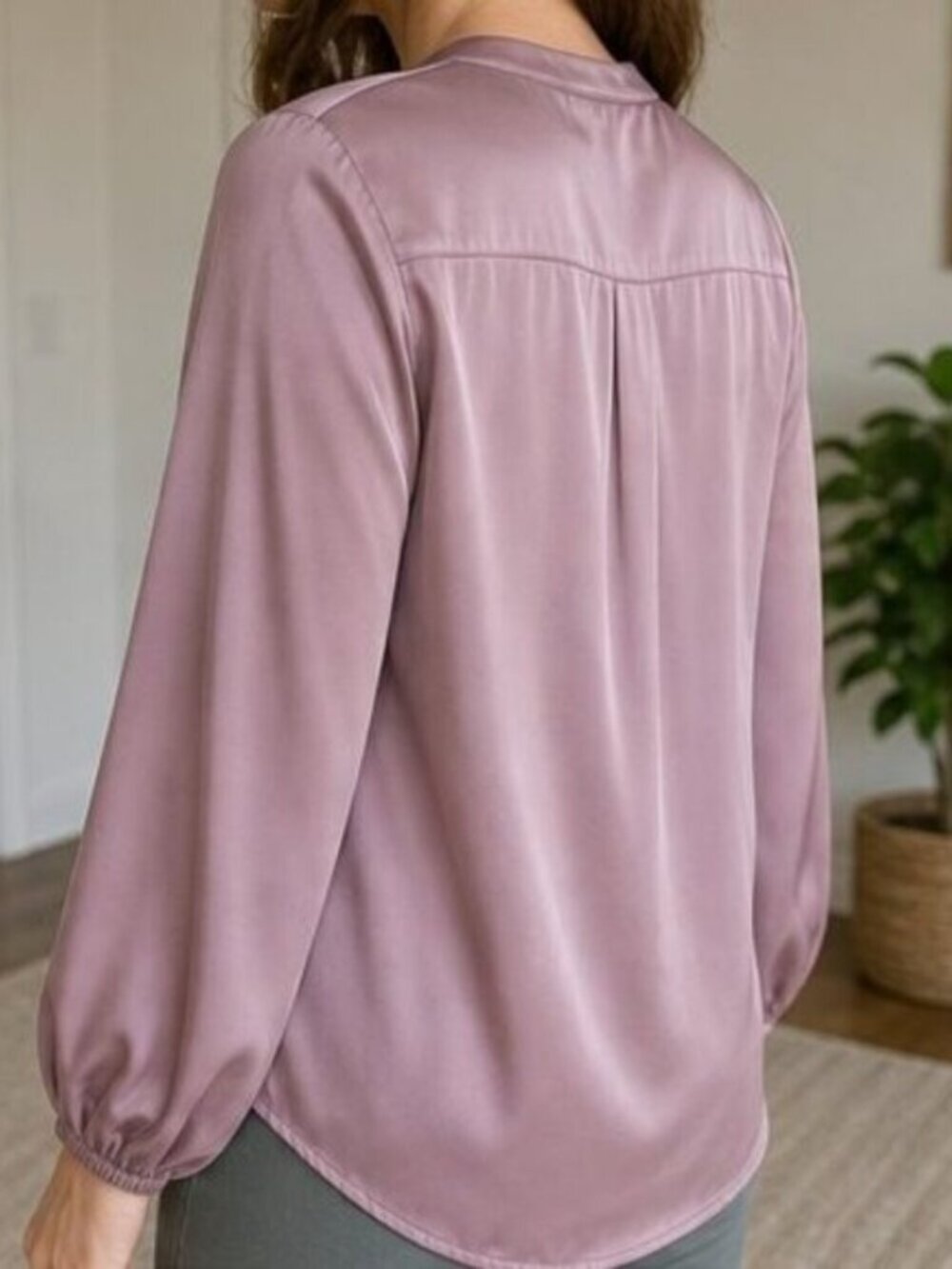 Mauve Ruffle Blouse - Picture 3 of 6